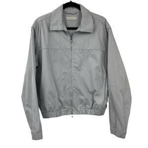 Standard / Cloth Urban Outfitters Blue Gray Full Zip Collared Bomber Jacket Coat